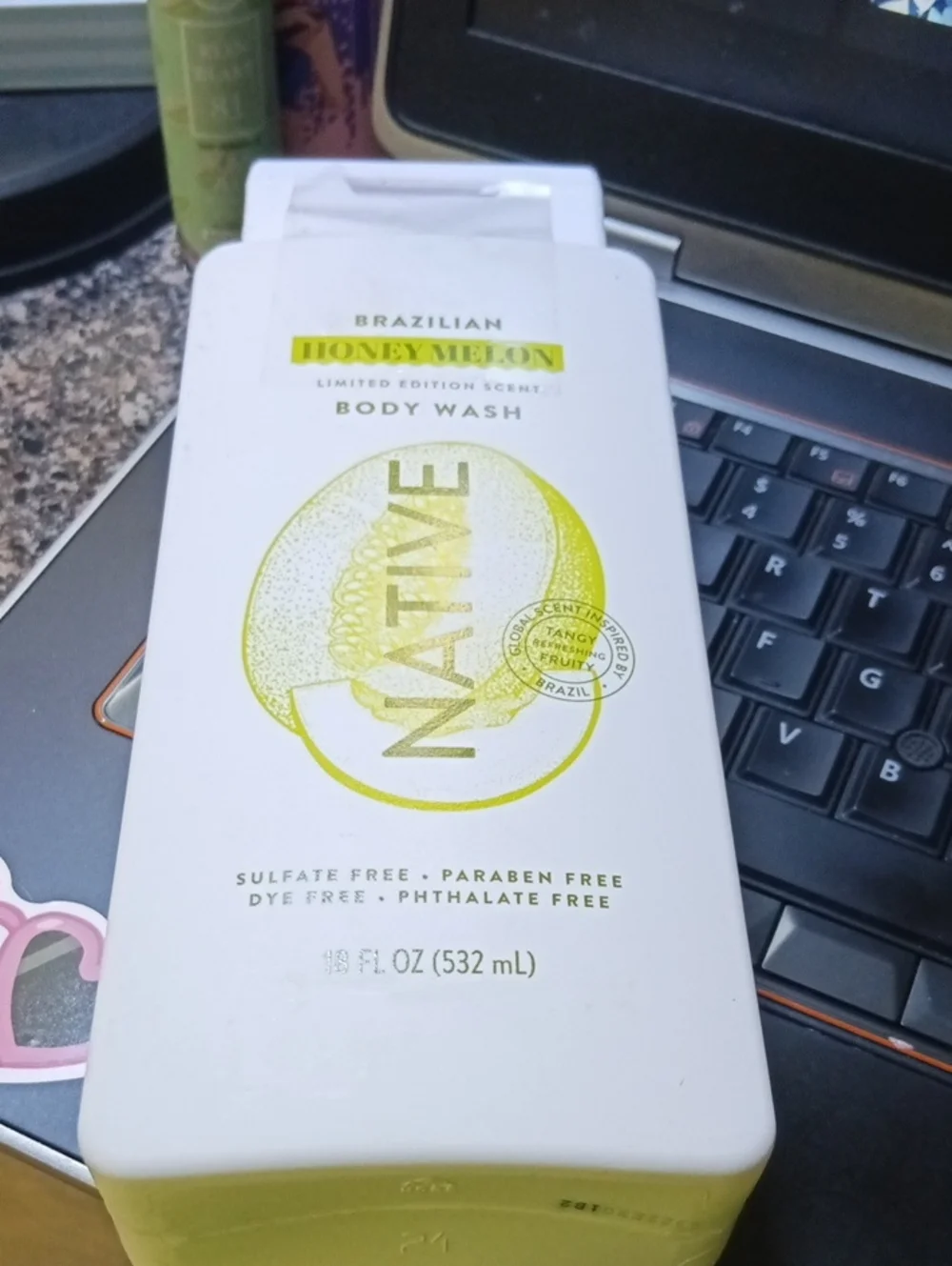 Native Brazilian Honey Melon Body Wash - White & Yellow